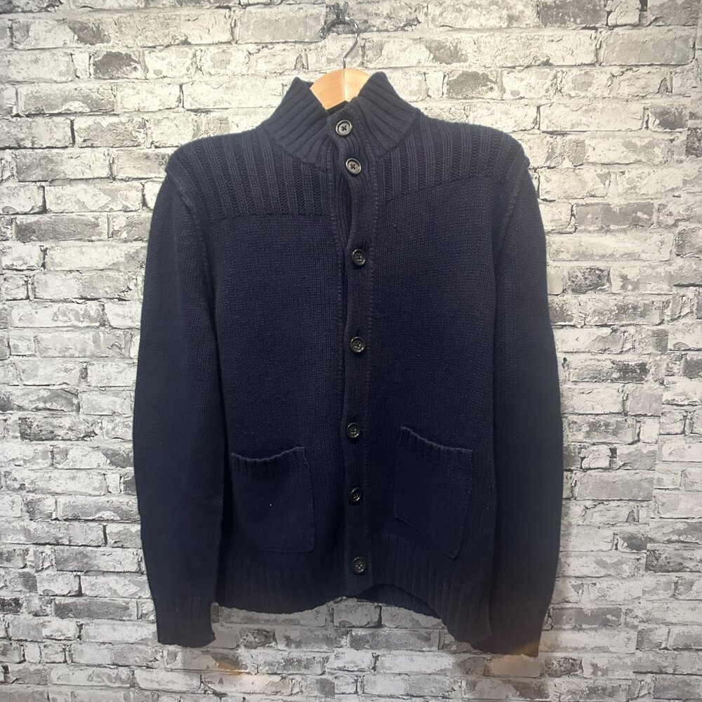 EUC Banana Republic Luxury Blend Men's Cardigan Size Medium (Navy)